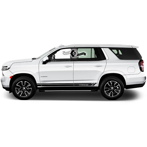 2X 2020 2021 2022 2023 + Graphics Chevrolet Tahoe Stripes Rocker Panel Lines Vinyl Decal Sticker
