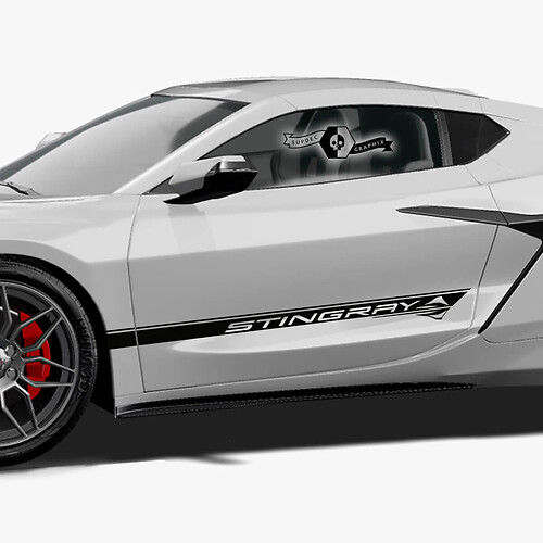 2x Chevrolet Corvette Z06 Side Doors Stripes Stingray  Vinyl Decal Sticker