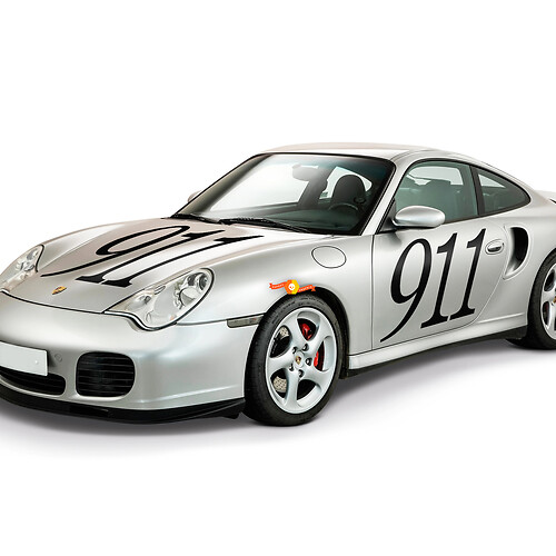 2x Porsche Stickers Porsche 911 Signature Side Doors Hood Decal Sticker 