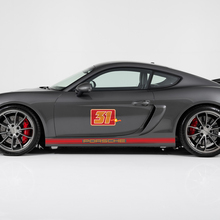 Pair Porsche 911 Side Number Decal Rocker Panel Stripes Doors Kit Decal Sticker - 3 Colors
 2