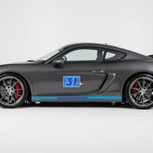 Pair Porsche 911 Side Number Decal Rocker Panel Stripes Doors Kit Decal Sticker - 3 Colors
 3