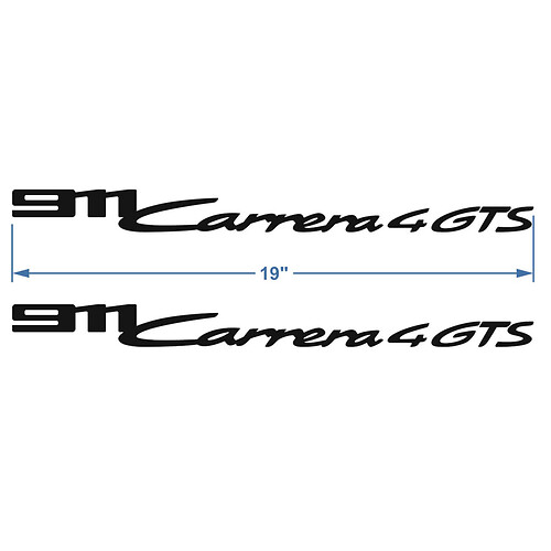 2x Porsche Porsche 911 Carrera 4 GTS Signature Side Doors Decals Stickers
