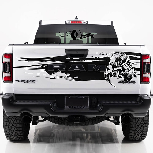 Tailgate Dodge Ram TRX 2023 Eating Raptor Bed Side Splash Sticker Decal Truck Vinyl Graphic