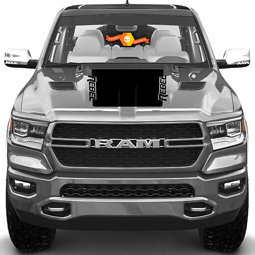 New Hood Dodge Ram Head Rebel TRX Truck Vinyl Sticker Decal Graphic