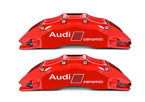 2 Audi Carbon Ceramic Stickers Brakes RS4 RS6 RS7 S8 Q7 Decals
