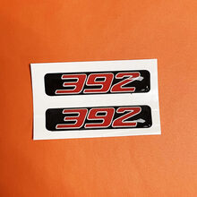2x Red 392 Challenger/Charger/Durango Key Fob Inlays emblem domed Sticker Decal 3