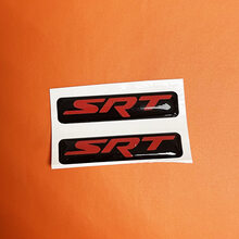 2x SRT Red and Black Challenger/Charger/Durango Key Fob Inlays emblem domed Sticker Decal 2