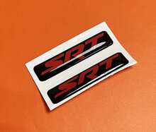 2x SRT Red and Black Challenger/Charger/Durango Key Fob Inlays emblem domed Sticker Decal 3