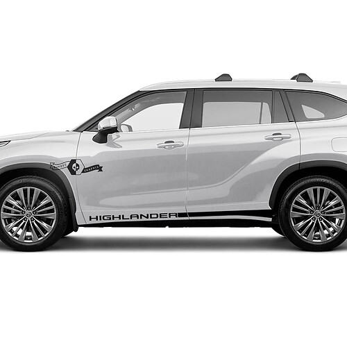 Pair Toyota 2020 Highlander Դրամական կառավարության դառնաման կողմերի սլիմ ռոքեր պանելի դեկալների գրաֆիկական ստիրիպ կիտան
