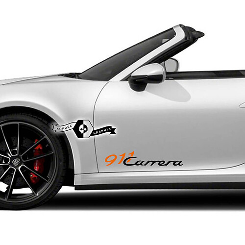 2 Porsche 911Carrera 2 Colors Side Doors Kits Decals Stickers
