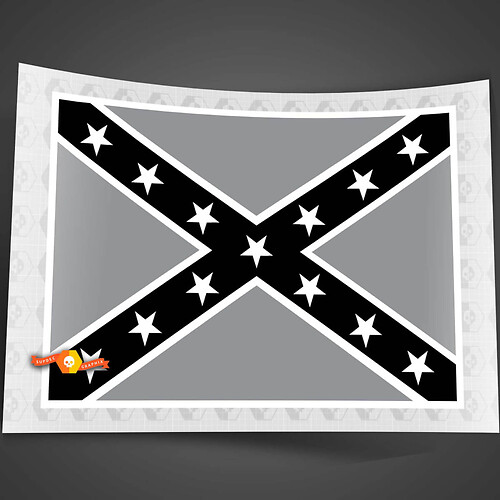 General Lee flag Черно и бяло 34