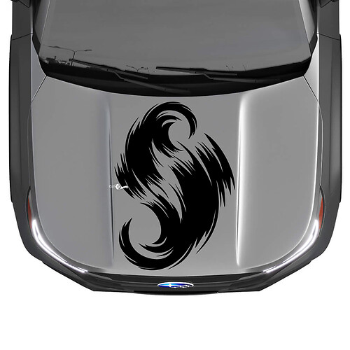 Hood Wave Graphics Vinyl Stickers Decals uygun Suba Forester
