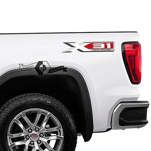 X31 GMC Sierra 1500 PRO SLE ELEVATION SLT Pickup Truck X31 Logo Badge Decals Stickers 