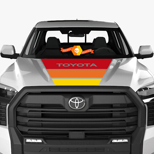 Hood Old School Graphics Sticker Decal for TOYOTA TUNDRA 2023 +