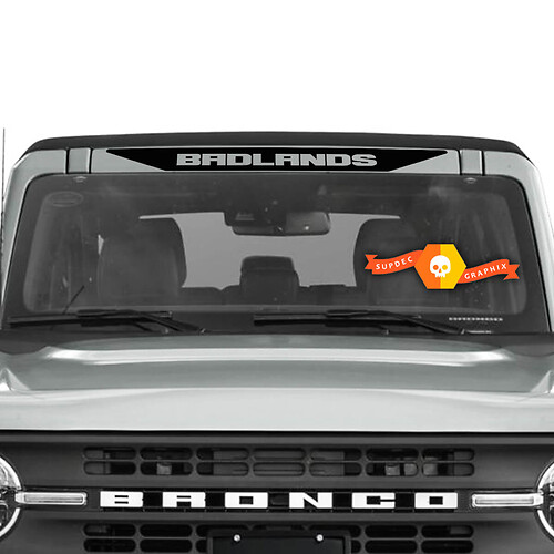 Badlands Logo Vinyl Sticker Decal Above Windshield Banner Bronco 2
