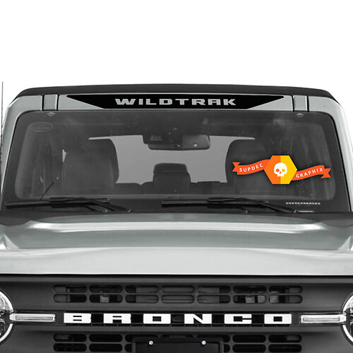 Bronco Wildtrak Logo Vinyl Sticker Decal Above Windshield Banner
