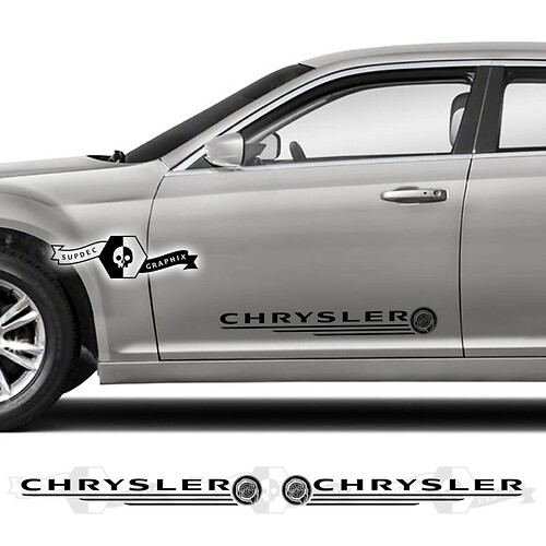Pair Chrysler 300 2021 2022 2023 Logo Touring Doors Graphics Car Vinyl Decals Stickers
