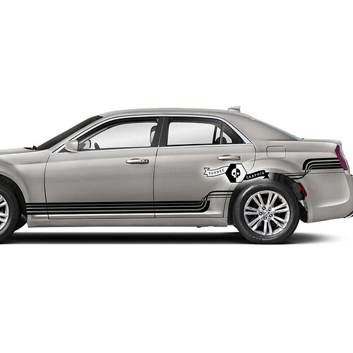 Chrysler 300 பக்க கத்தி கிராபிக்ஸ் லைன்கள் வைனில் டெக்கல்ஸ் ஸ்டிக்கர்ஸ்
