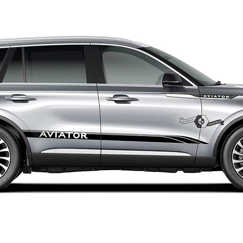 2 x Lincoln 2023 Aviator ଡୋର୍‌ ଷ୍ଟ୍ରାଇପ୍‌ ସାଇଡ୍‌ ଲାଇନ୍‌ସ୍‌ ଭିନିଲ୍‌ ଡିକାଲ୍‌ ଗ୍ରାଫିକ୍ସ୍‌ ଷ୍ଟିକର୍‌

