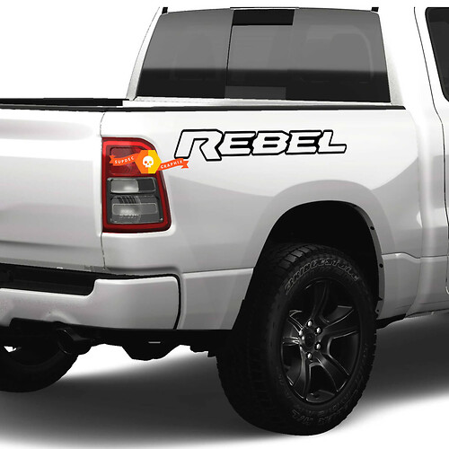Dodge Ram Rebel Logo Side Outline Truck Vinyl Sticker Decal Graphic