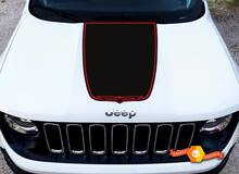 2022 Jeep Cherokee Trailhawk Black Satin Vinyl Hood Decal Sticker Graphic 2