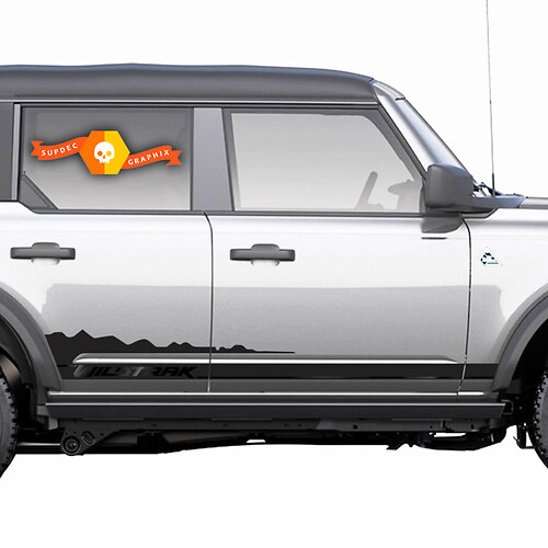 2 New Ford Bronco Wildtrak Mountains Decal Vinyl Rocker Panel Sticker Stripe for Ford Bronco 2-door 4-door