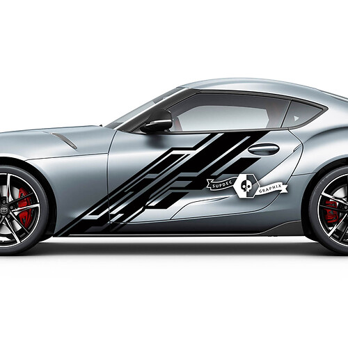 Toyota Supra MKV A90 A91 Doors Side Large Racing Graphics Decals Stickers