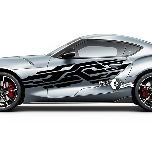 Toyota Supra MKV A90 A91 Doors Side Large Tribal Racing Graphics Decals Stickers