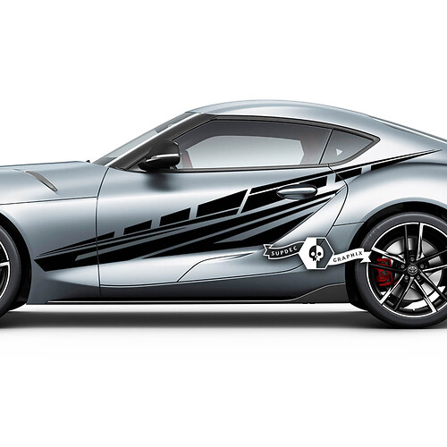 Toyota Supra MKV A90 A91 Doors Side Abstract Racing Graphics Decals Stickers 2