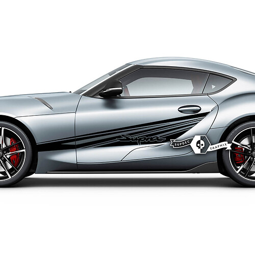 Toyota Supra MKV A90 A91 Doors Side Lines Stripes Racing Graphics Decals Stickers