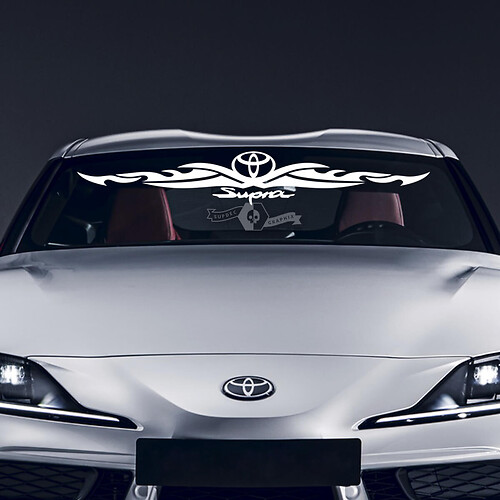 Toyota Supra Tribal MKV A90 A91 Windshield Graphics Decals Stickers