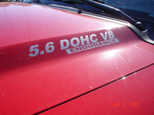 2 sets 5.6L DOHC ENDURANCE Nissan Titan Hood Stickers Decals