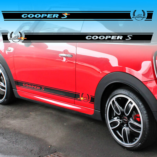 AC Schnitzer Vinyl Sticker Decal stripes side fit to Mini COOPER S