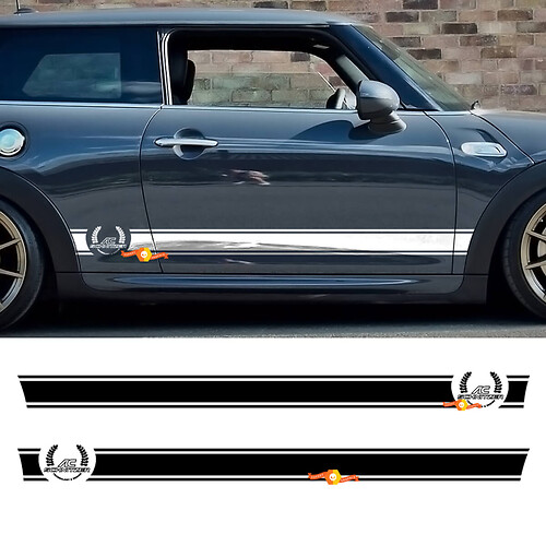 AC Schnitzer Vinyl Sticker Decal stripes side fit to Mini COOPER