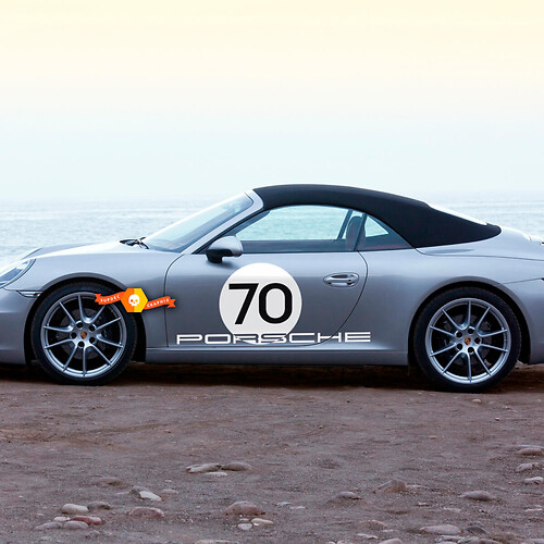 Porsche Heritage Design for the New 911 Speedster Side Doors Stripes Kit Decal Sticker