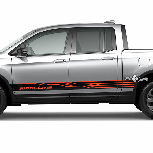 Pair Honda Ridgeline 2023 Side Doors Stripes Stickers Decals Vinyl Graphics 2 Colors
