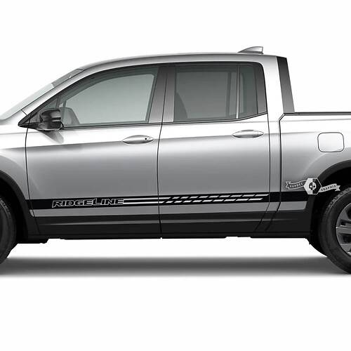 Pair Honda Ridgeline 2023 Side Doors Lines Logo Stripes Stickers Decals Vinyl Graphics