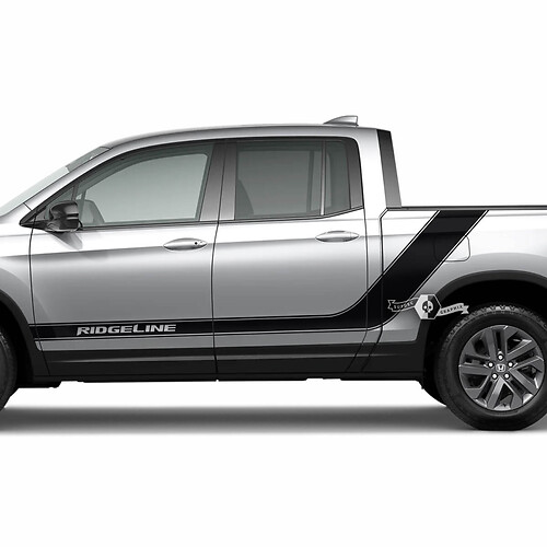 Pair Honda Ridgeline 2023 ရှိ Side Doors Lines Logo Curved Stripes Stickers Decals Vinyl Graphics SupDec Design
