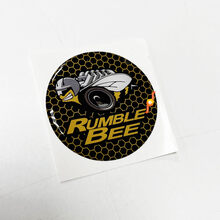 Rumble Bee Honeycomb Yellow Fuel Door Insert emblem domed Sticker Decal for Challenger Dodge 3