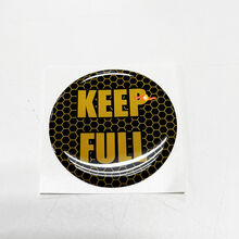 Keep Full Honeycomb Yellow Fuel Door Insert emblem domed Sticker Decal for Challenger Dodge 2