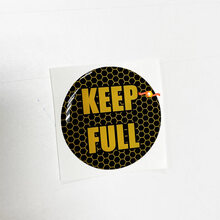 Keep Full Honeycomb Yellow Fuel Door Insert emblem domed Sticker Decal for Challenger Dodge 3