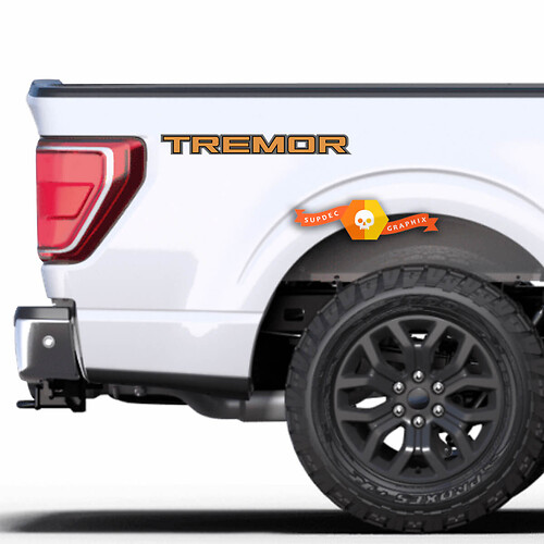 Pair Truck Bed Decal Tremor For Ford Super Duty F250 F150 Vinyl Stickers 2 Colors
