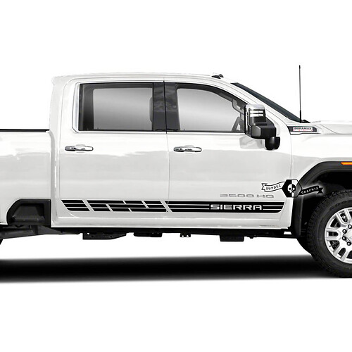 Pair GMC Sierra 2500HD 2022 Side Vinyl Stripes Sticker Decal for GMC Sierra Door Panel Graphics