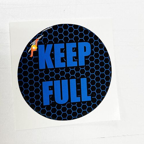 Keep Full Honeycomb Blue Fuel Door Insert emblem domed Sticker Decal for Challenger Dodge
