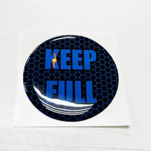 Keep Full Honeycomb Blue Fuel Door Insert emblem domed Sticker Decal for Challenger Dodge
 2