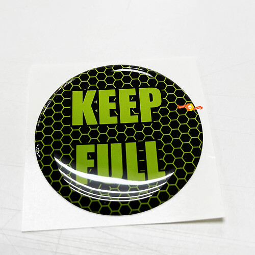 Keep Full Honeycomb Lime Fuel Door Insert emblem domed Sticker Decal for Challenger Dodge