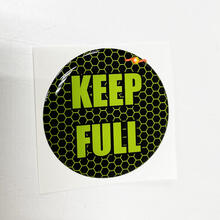 Keep Full Honeycomb Lime Fuel Door Insert emblem domed Sticker Decal for Challenger Dodge 2