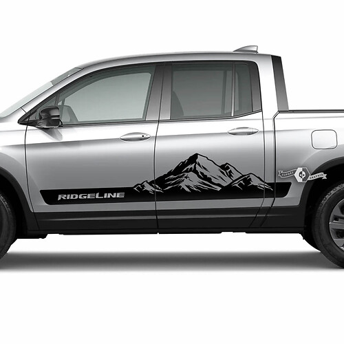 Pair 2023 Honda Ridgeline Mountains Vinyl Body Side Doors Decal Sticker Graphics