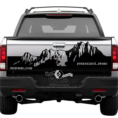 Rear Honda Ridgeline Mountains Logo Vinyl Tailgate Decal Sticker Graphics