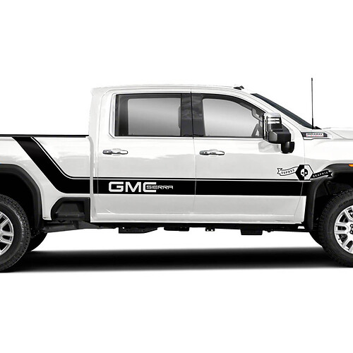 Pair GMC Sierra 2500HD 2022 Side Vinyl Stripes Sticker Decal for GMC Sierra Door Bed Panel Graphics